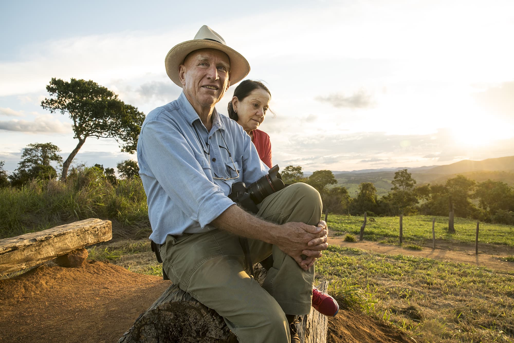 Sebastiao Salgado and Lelia at Instituto Terra in Aimores, MG, Brazil, on Thursday, March 5th, 2015.
