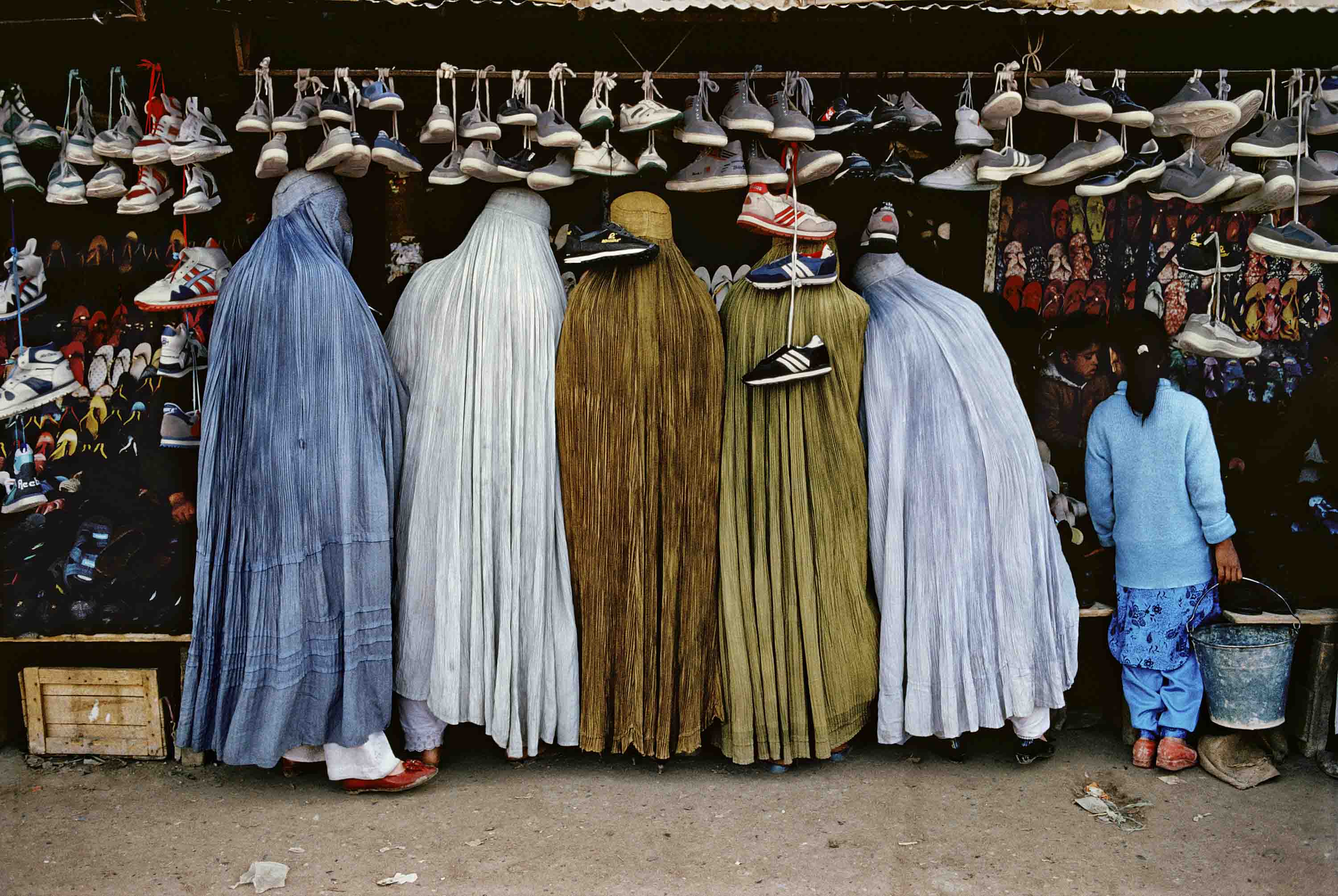 Steve McCurry, 'Afghan Women At Shoe Store Kabul, Afghanistan 1992'