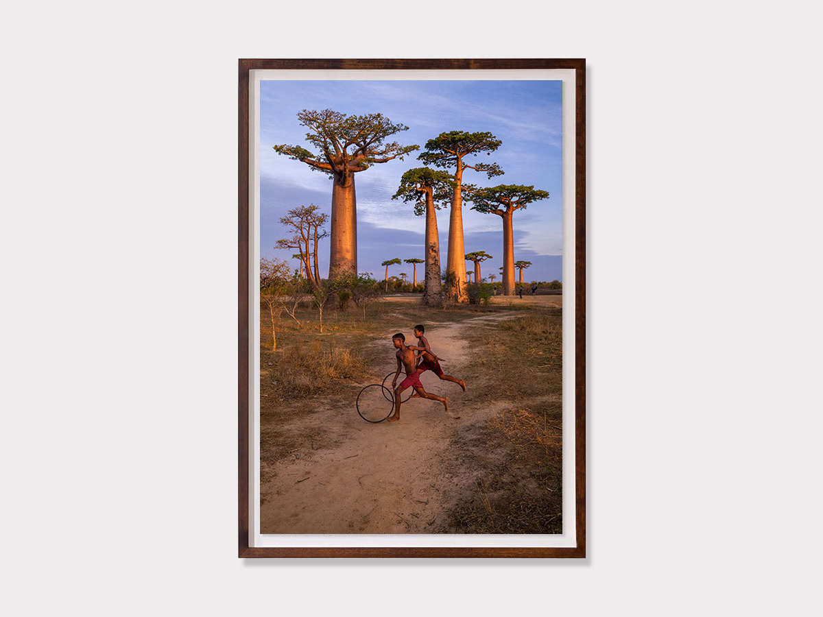 Steve McCurry, 'Boys Play with Hoops, Madagascar'