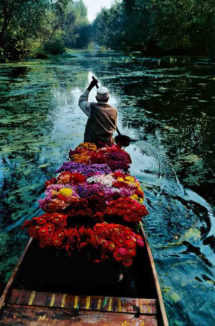 Steve McCurry, 'Flower Seller, Dal Lake Srinagar Kashmir, 1996'