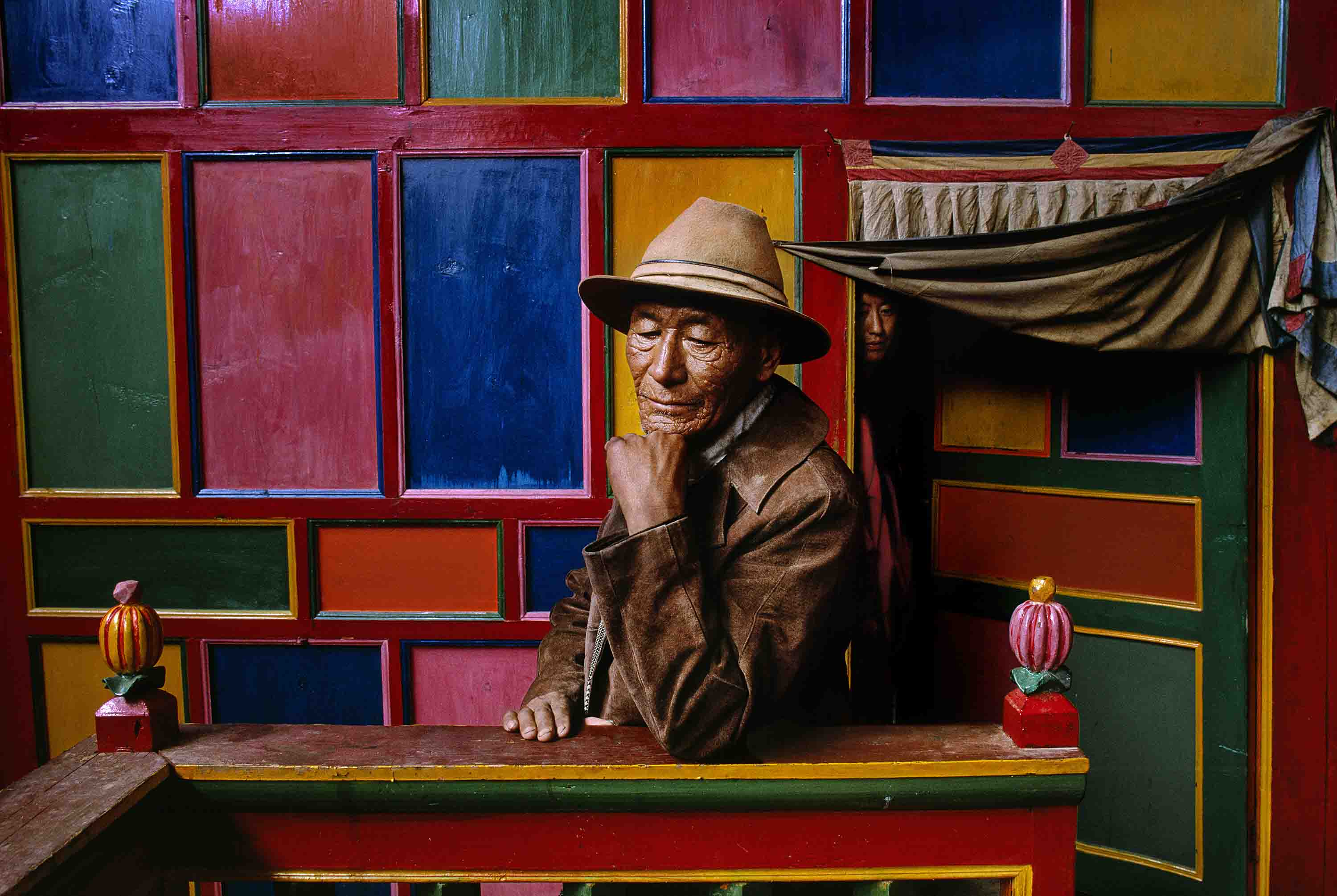 Steve McCurry, 'Pilgrim Coloured Blocks Tibet 1999'