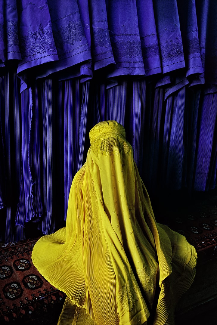 woman in canary burqa steve mccurry