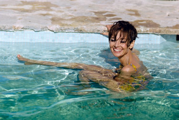 Audrey Hepburn takes a break during the filming of ‘Two For The Road’, 1967