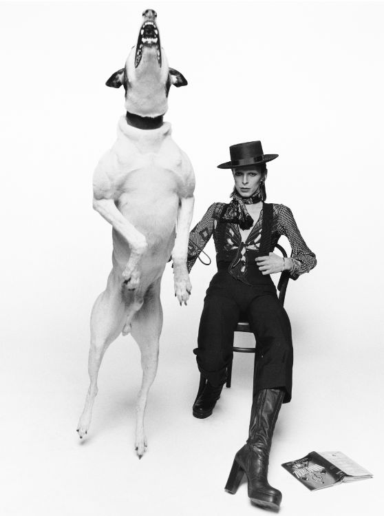 David Bowie Working on the Album Cover for Diamond Dogs, London, 1975