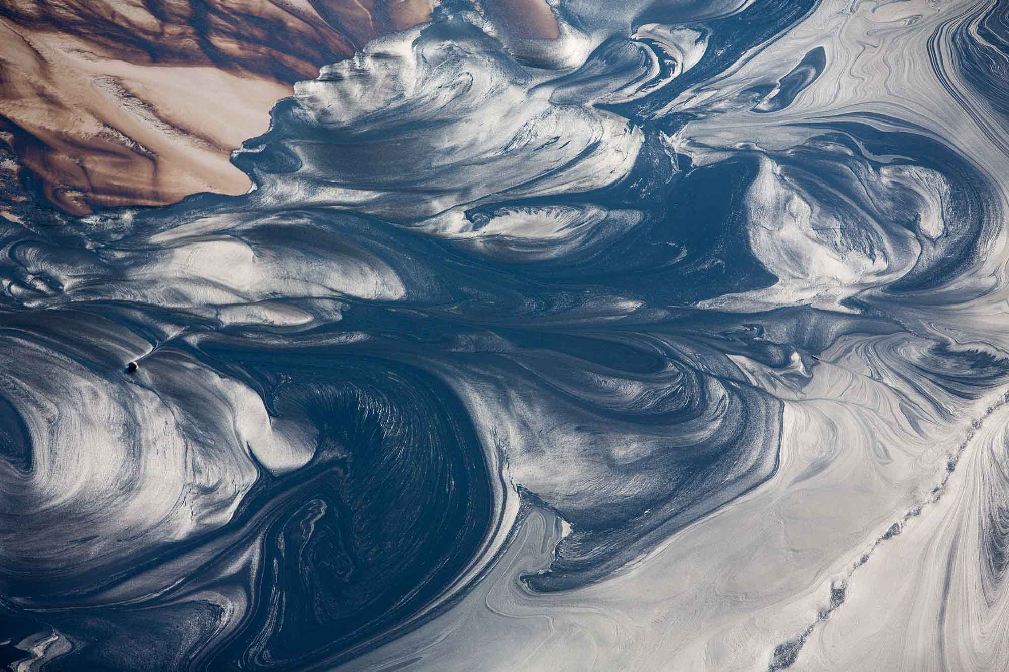 Alex MacLean, 'Oil Swirls on Tailing Pond, Alberta, Canada 2014'