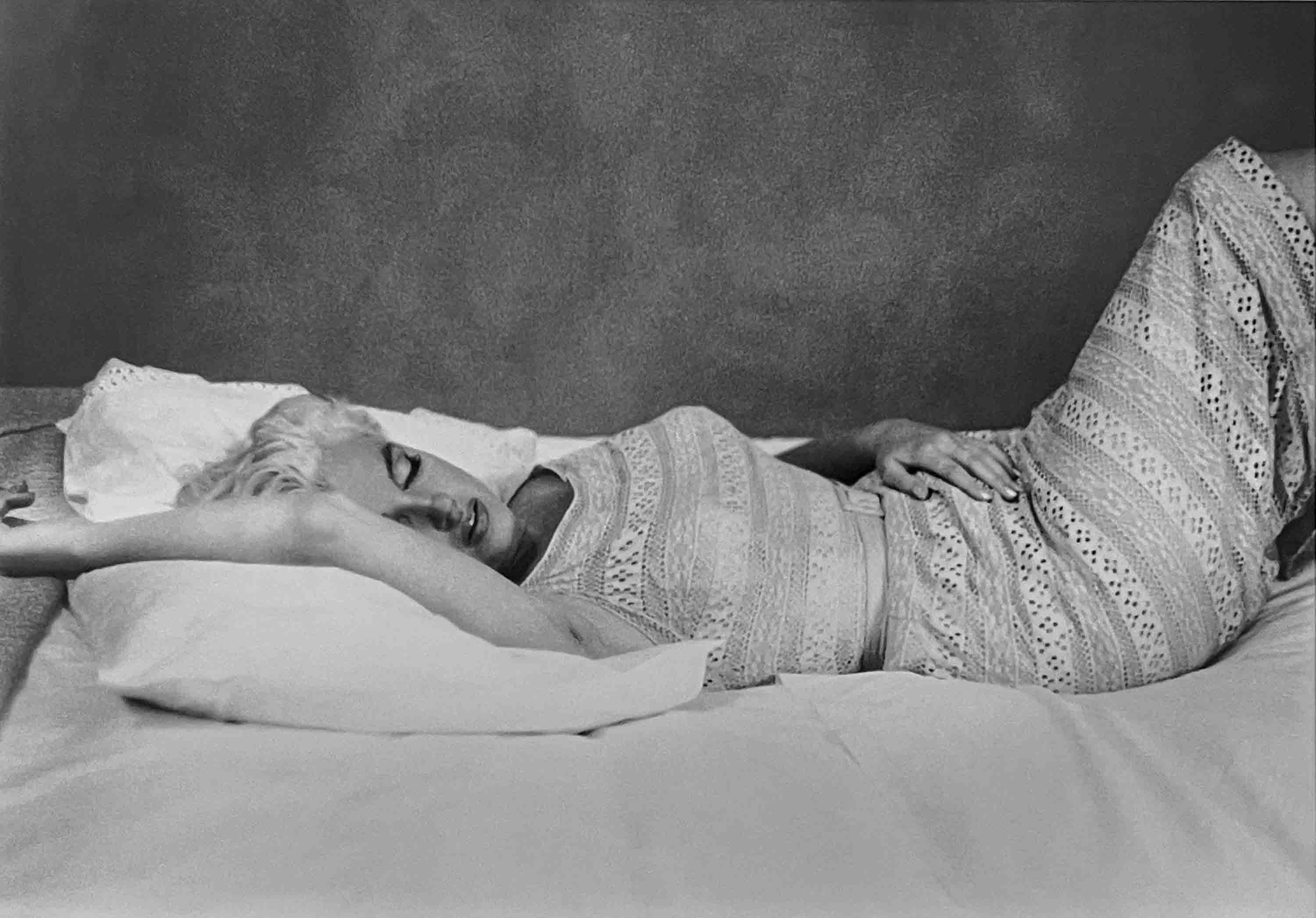 Eve Arnold, 'Marilyn Monroe resting before a speech, Belmont, Illinois, 1955'