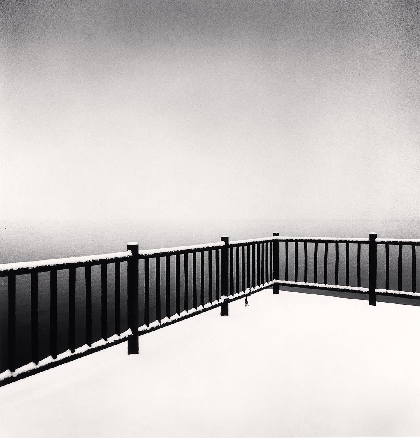 Michael Kenna, 'Fence in Snowfall, Toya Lake, Hokkaido, Japan, 2007'