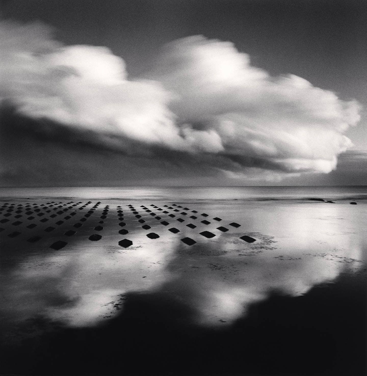 Michael Kenna, 'White Clouds and Seaweed Farm, Study 1, Hokkaido, Japan, 2023'
