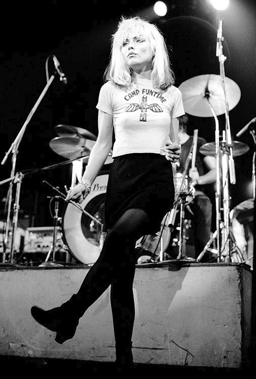 Kevin Cummins, 'Debbie Harry performing with Blondie in support of Television at the Free Trade Hall, Manchester, England, 26th May 1977'.