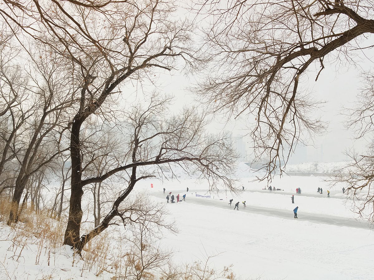 Zhang Kechun, 'People Ice Skating, Harbin, 2024'