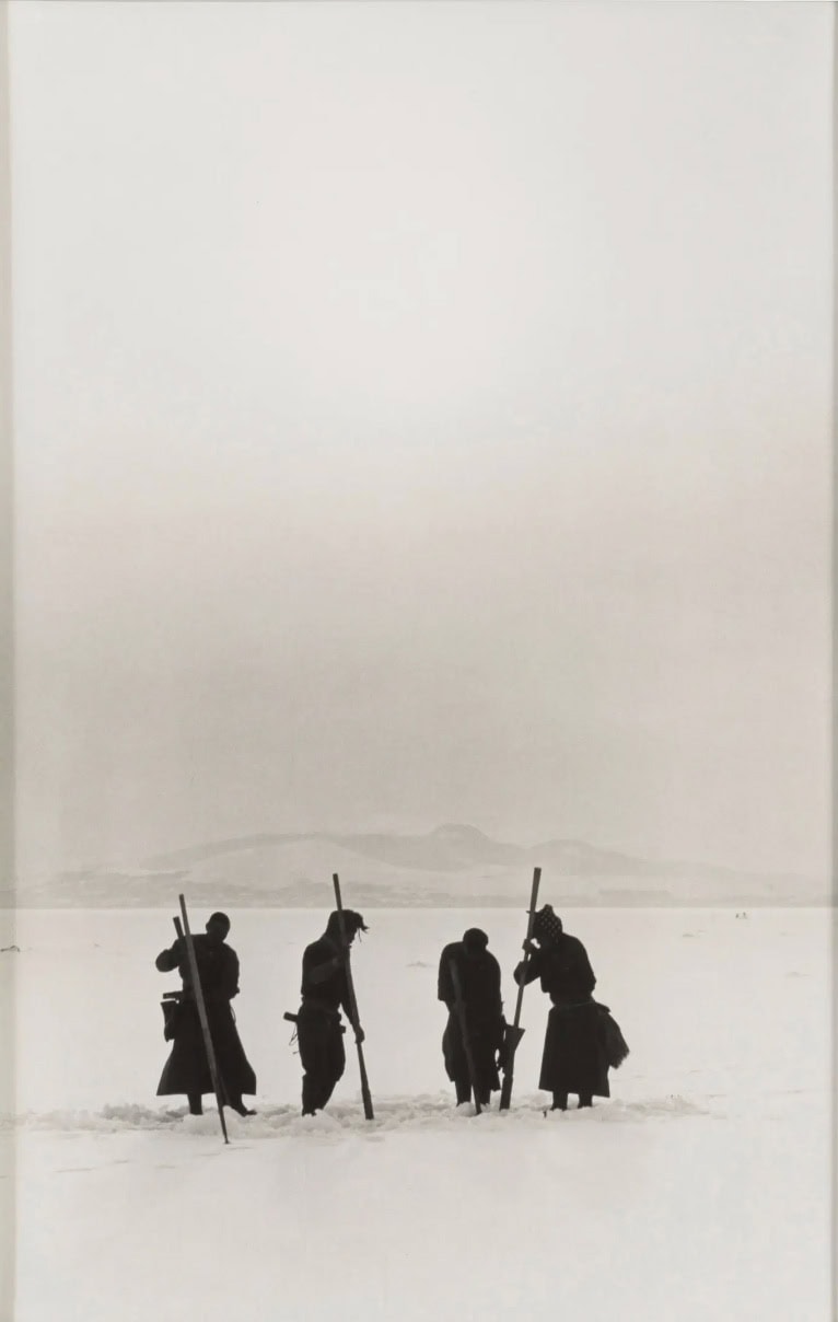 Hiroshi Hamaya, 'Lagoon Fishing: Hachirogata, Akita, Japan'
