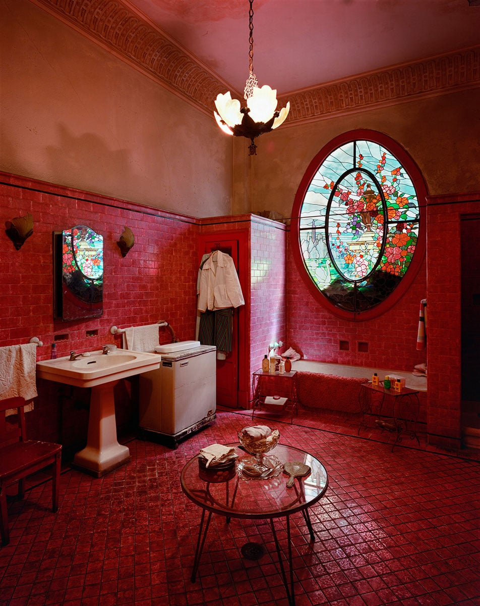 Andrew Moore, 'Bano Rojo, Casa con los Alonso, Cuba, 1999'
