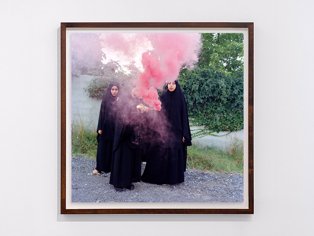 Sabiha Çimen, 'Girls Playing With a Pink Smoke Flare at a Picnic, Istanbul, 2018'