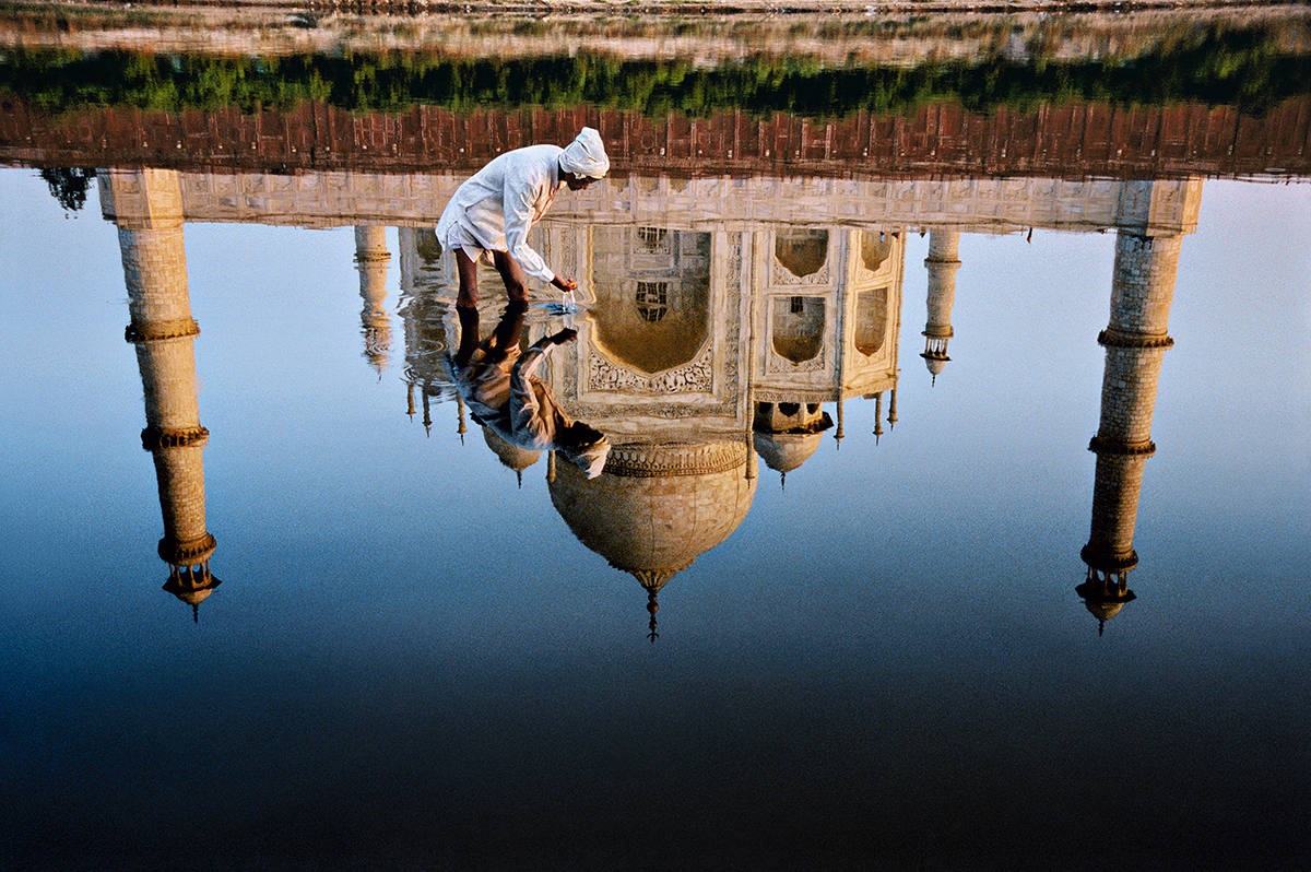 Steve McCurry, 'Man and Taj Reflection, India, 1999'