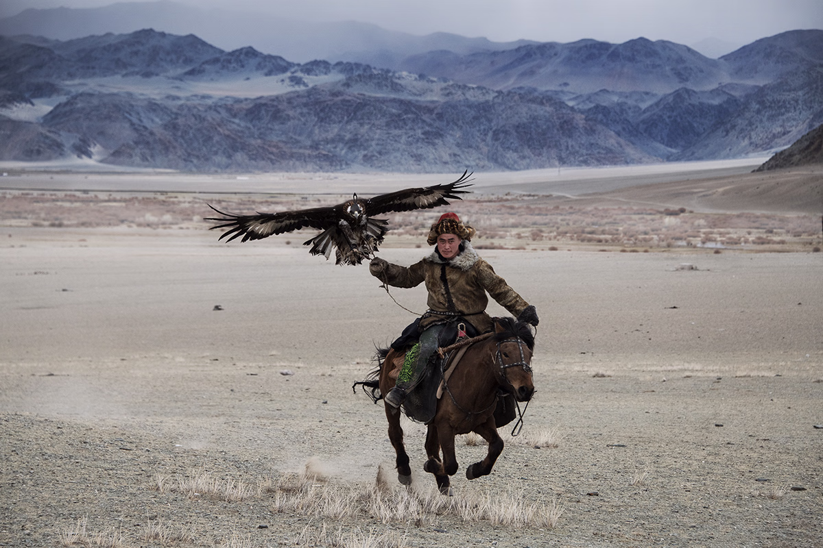 Steve McCurry, 'Man on Horse with Eagle, Mongolia, 2018'