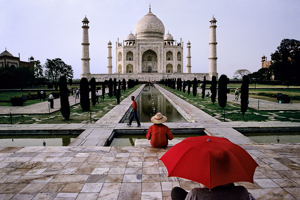 Steve McCurry, 'Red Umbrella, India, 2000'