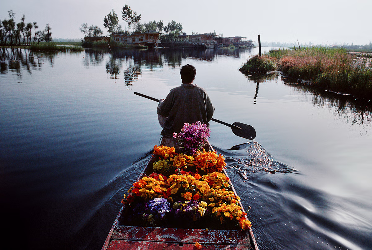 Steve McCurry, 'Rowing on Dal Lake, Kashmir, 1999'